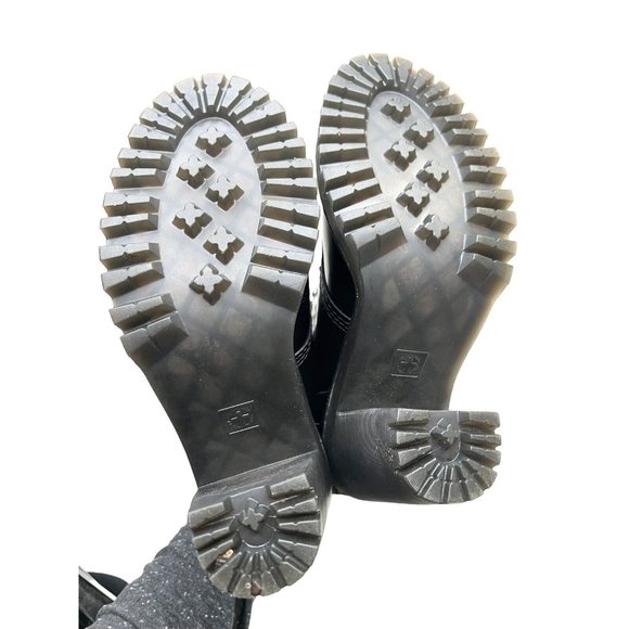 Doc Martens Persephone Black Leather Platform Heel Boots Size 8 - Picture 9 of 9